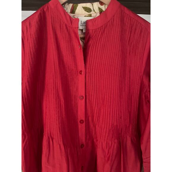 Label Ritu Kumar Red/Orange Cotton/Silk Blend Tunic Sz 3 (U.S. size 8) - Picture 5 of 6